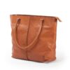 Torba Shopper Skórzana Duża Tan LB010-1 – Na Zakupy i na Ramię